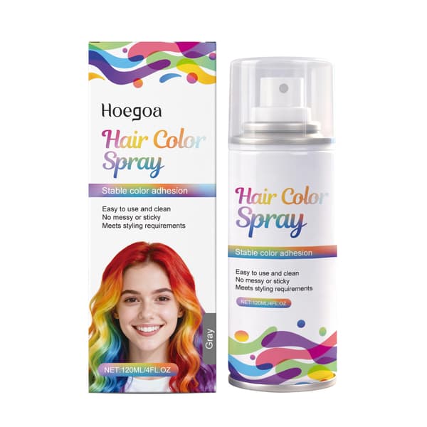 Silvergrå tillfällig hårfärgspray - Enkel daglig styling och trendig look Silver Gray 120ml