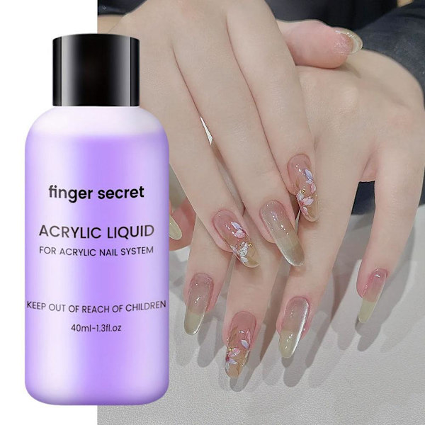 40 ml Akryl Vätska Monomer Kristall Nagelkonst Nagel Förlängning Skulpteringsvätska h t ∷
