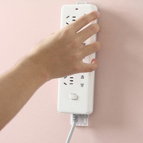 4x Uttag Hållare Plug Fixer Väggmonterad Strömskena Hållare white 1pcs 4pcs