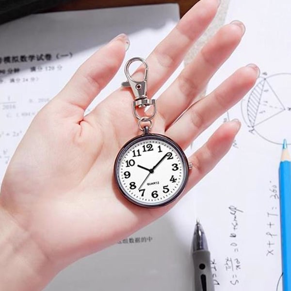 Kreativ Fickur Nyckelring Modeväska Examen Ficka Nyckelring Hänge Klocka P3L1 Golden One size