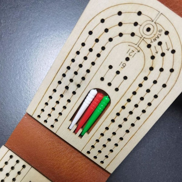 Kortspel Cribbage, Hopfällbart Rese Cribbage Spel, Leat