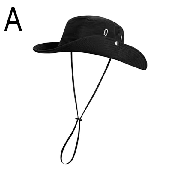 Hinkhatt Cowboyhatt, Fiskehatt Solskyddshätt Mounta Black 1size