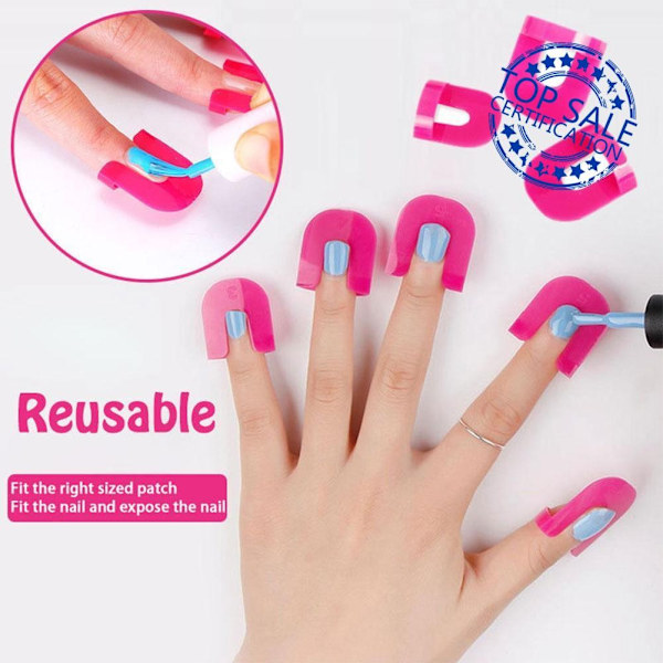 U-formade Nagellacksskydd Böjd Form Fingerverktyg Guide Mall Manikyr Konst Nagel K1c0