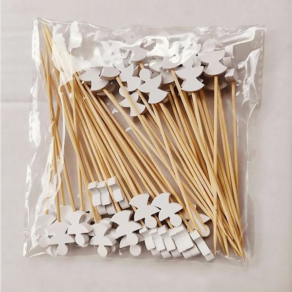 WAGA 50-pack Julcocktailspett, Julmatspett Tomte Green Christmas tree 50pcs