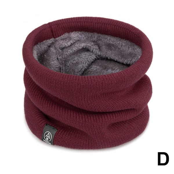 Modehalsduk i stickad ull - varm, tjock och unisex Red One size