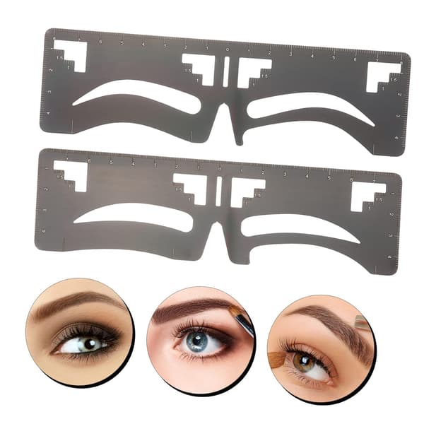 2 st ögonbrynslinjalmallar ögonbrynsguide för symmetrisk makeup