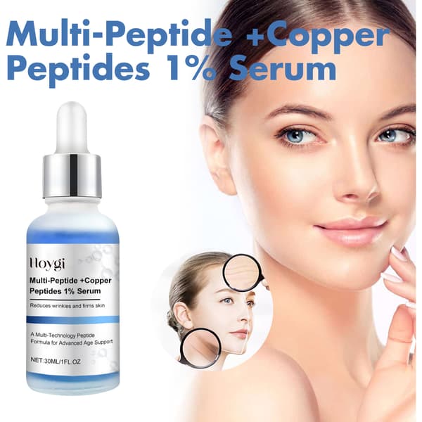 Anti-aging peptidserum mod rynker - 30ml, opstrammende og elasticitetsforbedrende