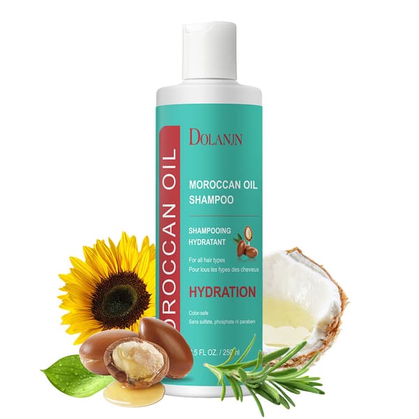 Arganolie Shampoo til Glat, Fedtet Hårkontrol - 250ml