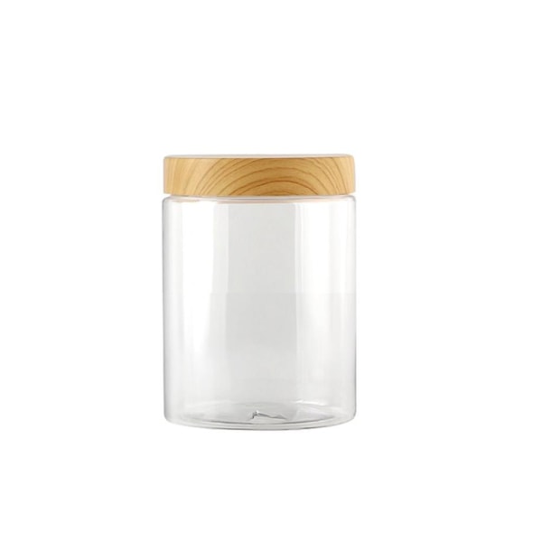 TAOYUN Tomma Transparenta Plastflaskor med Trälock TransparentF 1000ml