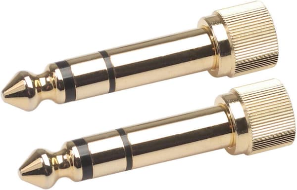 6 stk. Jack forgyldt 6,35 mm han til 3,5 mm hun stikforbindelse -