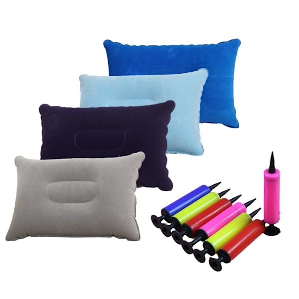 Luftkudde Uppblåsbara Kuddar Bärbar Huvudstöd Kompakt Camping Resa Ny Random color inflator