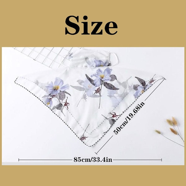 Utomhus Vandring Chiffong Bekväm Sjal Slöja Ansikte Nackskydd L7U9  white onesize