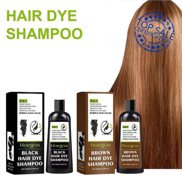 100g Hårfarve Shampoo Urte Hårfarve Shampoo Hvid Shampoo Sortfarvning Til Hår Hår Sort F9k2