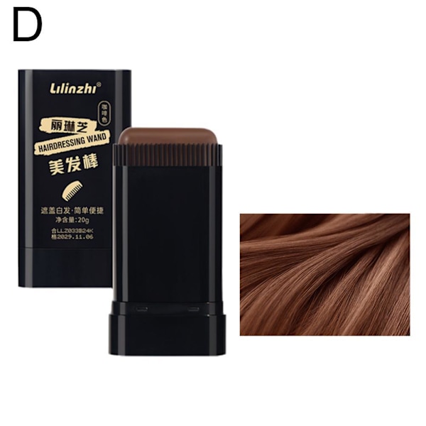 Lilinzhi Vattentät Tillfällig Hårfärg Dye Stick Långvarig lilinzhi   Brown 1pcs