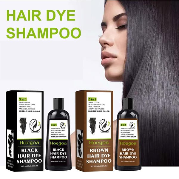 100g Hårfarve Shampoo Urte Hårfarve Shampoo Hvid Shampoo Sortfarvning Til Hår Hår Sort F9k2