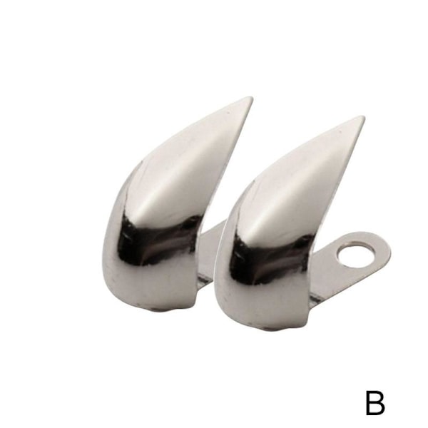 1 par skor tåskydd metallmaterial anti-spark dekorationer trasiga H2I7 silver One-size