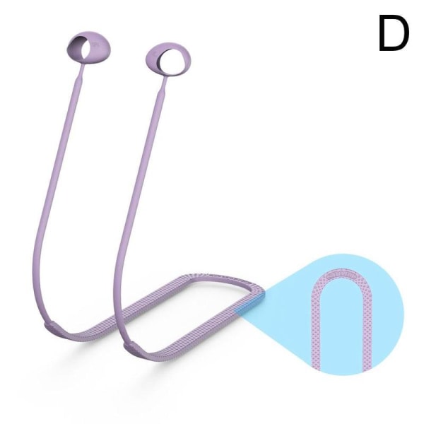 YISHI Mjukt Silikon Headset Anti-Lost Koppel Halsband Repband Häng Luminous purple for samsung buds2