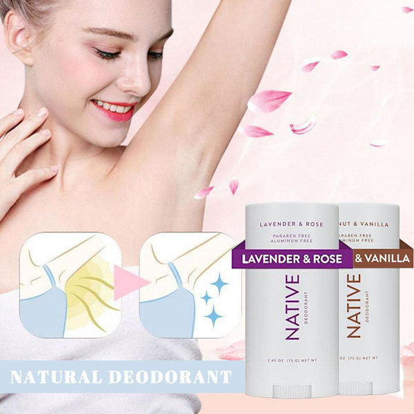 75 ml Native Deodorant Gurka & Mint / Citrus & Musk / Kokos & Vanilj. green 75g