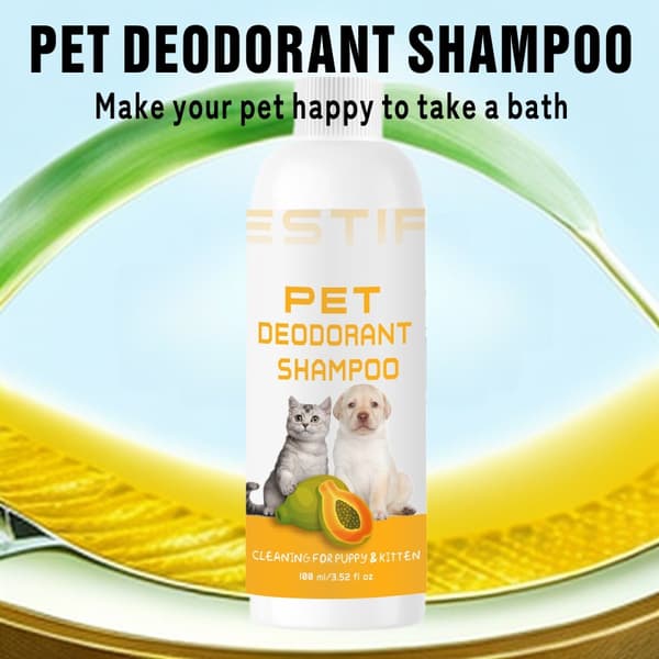 Plejeshampoo til katte og hunde - 100 ml, perfekt til daglig rengøring og deodorisering