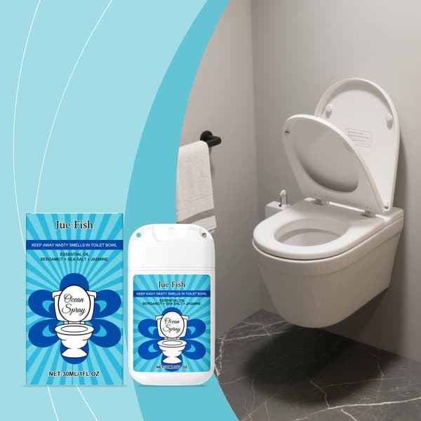 Bærbar toiletspray til rengøring, langvarig duft og frisk luft.