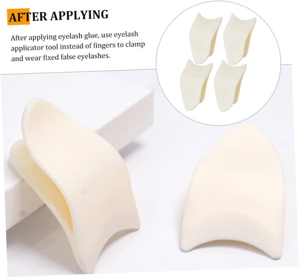 4 stk. ergonomisk øjenvippeapplikatorklemme til øjenvippeforlængelse, bærbart makeuptilbehør til extensions