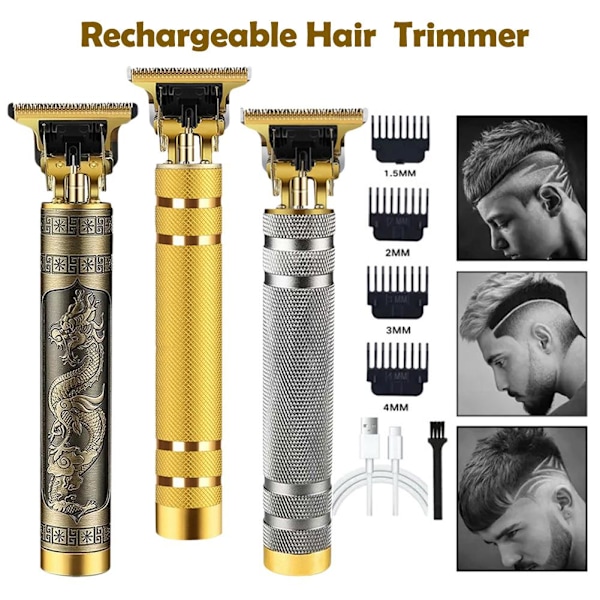 Hårtrimmer Barberare Hårklippare Uppladdningsbar Hårklippare Sladdlös M A 1set