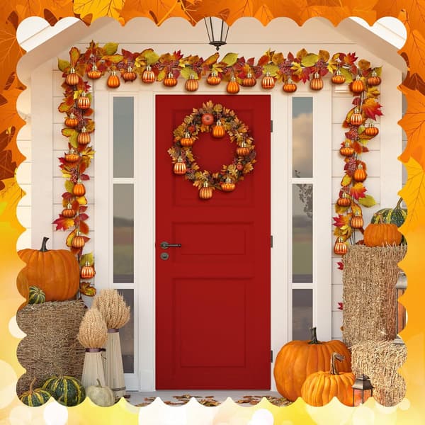 60 stk. efterår græskar hængende ornamenter efterår mini græskar kugle ornamenter | Thanksgiving træ hængende dekorationer til efterår, Thanksgiving, høst, lille