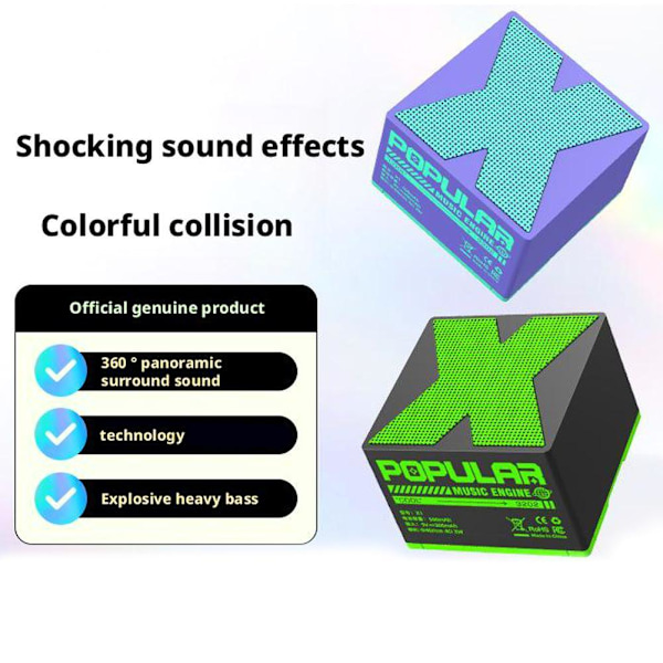 Trådlös Bluetooth-högtalare I6O9 Green 1 set