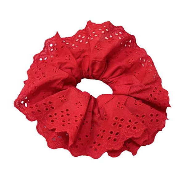 Lolita Spets-Scrunchies Blomma Temperament Hårband Stor Spets H White One size