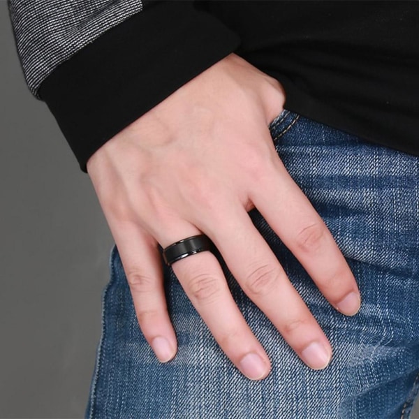 Anti-ångest Spinner Fidgets Roterande Ringar Unisex svart rost Black1 11