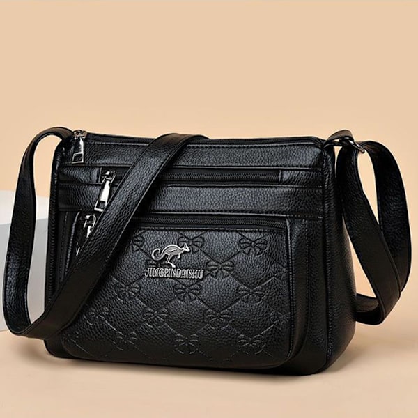 Dam Crossbody Väska Liten Brun Mjukt Läder BlackA One size