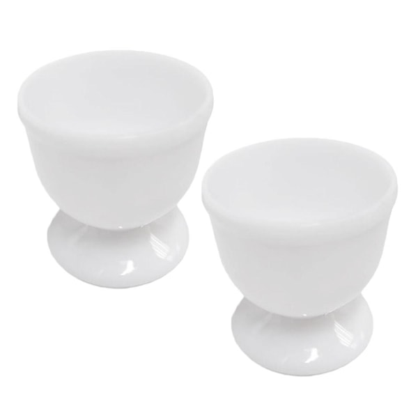 Äggkoppar Set om 4, Lättvikts Kokta Ägg Hållare Plast Enstaka 2pcs white 1pcs