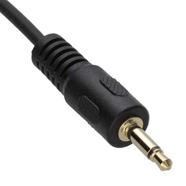 Mono 3,5 mm lydkabel, han til han, 2 meter [2 meter/2 meter], forgyldt sort lydkabel.