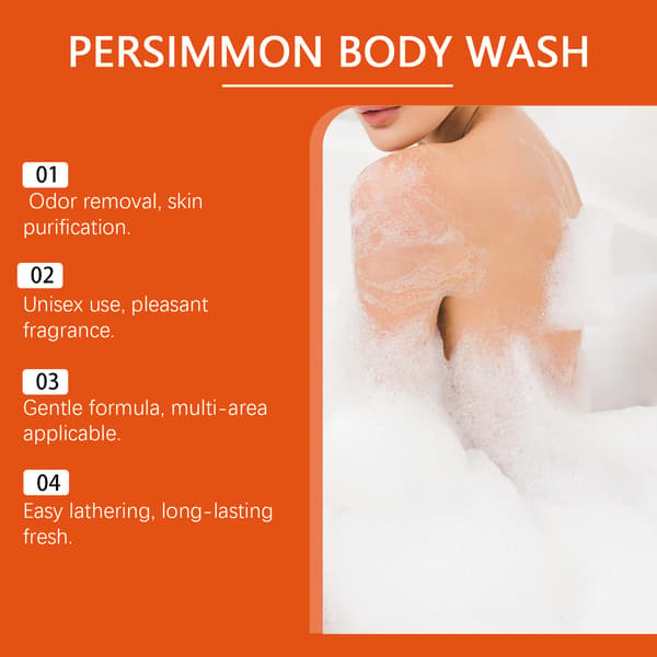 Forfriskende duftende kaki-bodyshampoo - Efterlader huden glat og ren
