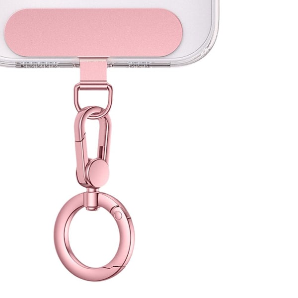 Universal Mobiltelefon Sling Rep Kort Clip Telefon Lanyard Packning rose gold 1pcs