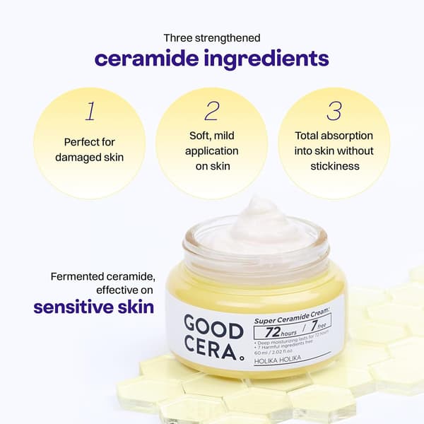 Good Cera Super Ceramide Cream | Lugnande ansiktskräm & hudfuktighetskräm | Ceramidkräm Koreansk fuktighetskräm för ansiktet | Djupt närande ansiktskräm