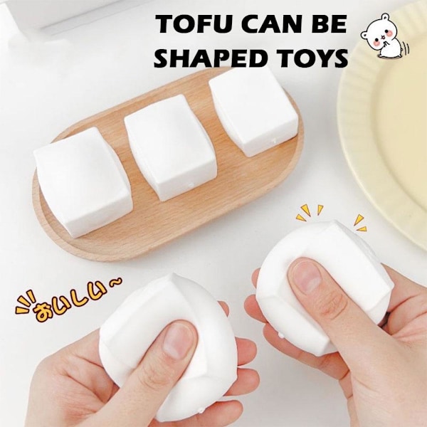 Tofu Kawaii Långsamt Stigande Simulering Långsam Återhämtning Kläm R0R4 C3F2 Leksak V0X5 M8R3