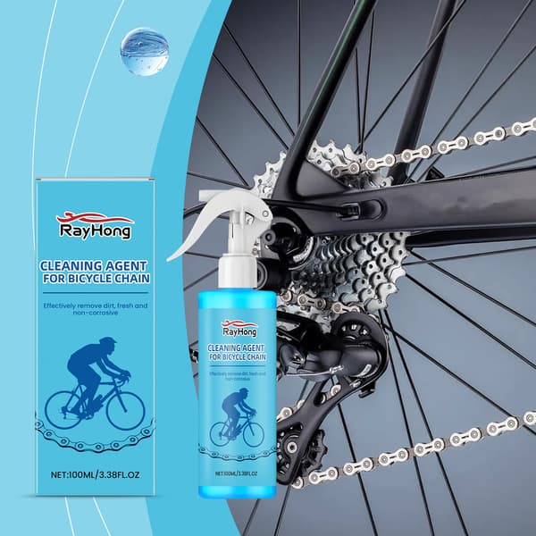 Cykelkæderenser, fjerner olie og rust, kæderensspray.