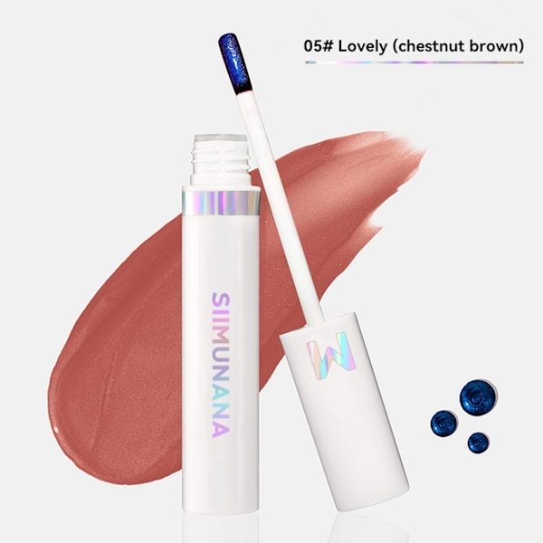Läppstift Peel off Läppfärg Tattoo Färg Vattentät Långvarig 05#Lovely(chestnut brown) 4ML
