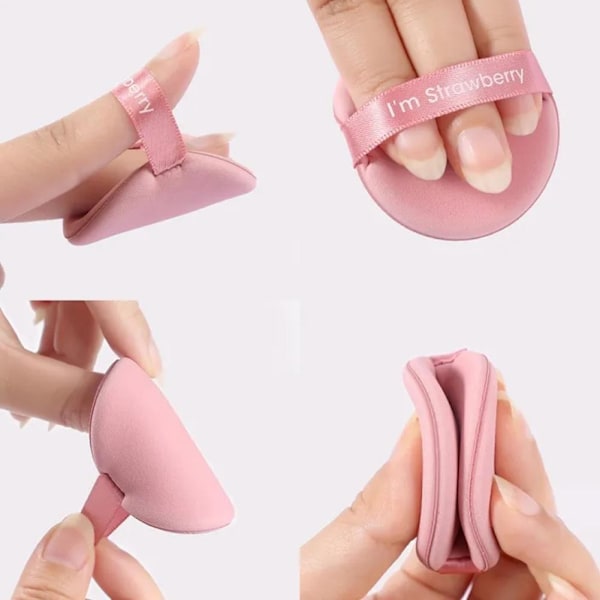 Luftkudde Puff Nonlatex Sminksvamp Slumpmässig Färg Fluffig Mjuk Rund Puff För Våt Och Torr Applicering 1 St Round style one size