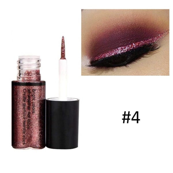 Eye Shiny Kosmetiska Liners Silver Pigment Guld Ros Flytande Färg 05# one-size