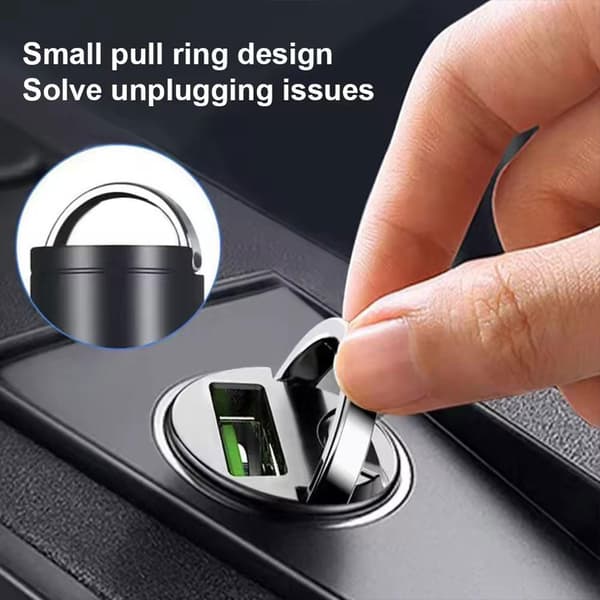 100W Billaddare PD Snabbladdning för iPhone Mini USB Typ C: Mini Bil C O1X2