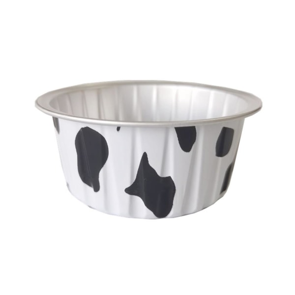 30 st aluminiumfoliebakkoppar, återanvändbara kofärgade folieplåtskoppar, cow color 125ml 30pcs