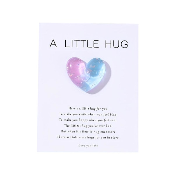 Pocket Hug Token-gåvor Pocket Hug-kort Inspirerande gåvor för white+purple 1pcs