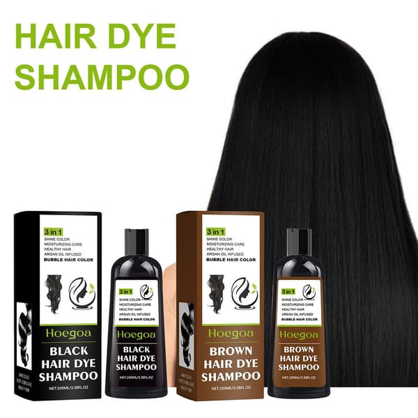 100g Hårfarve Shampoo Urte Hårfarve Shampoo Hvid Shampoo Sortfarvning Til Hår Hår Sort F9k2