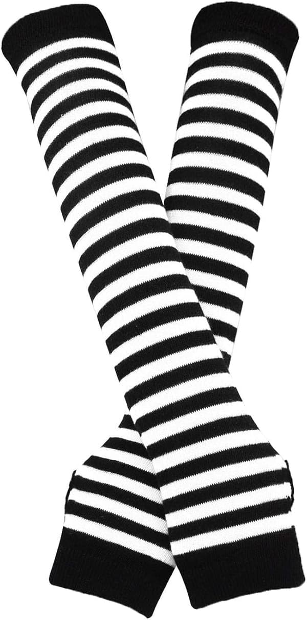 Punk Gothic Rock Lange Armvarmere Fingerløse Handsker