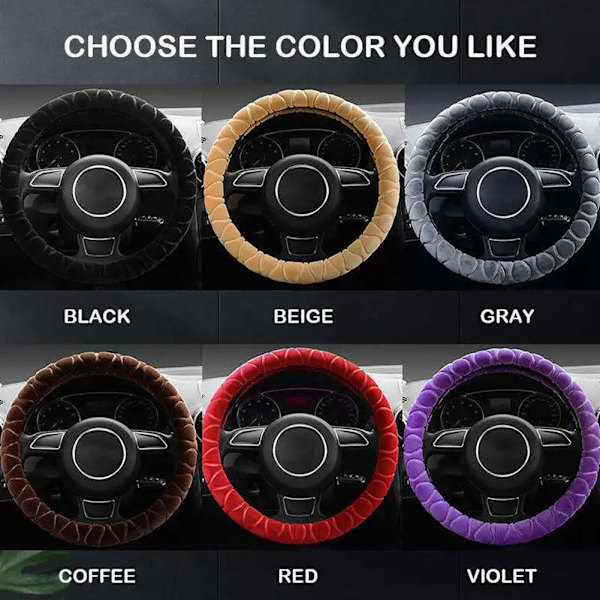 Bilratt Skydd Mjuk Plysch Varm Komfort Universal För Vint|· black one-size