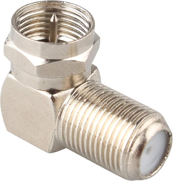 6 stk. retvinklet RF koaksialkobling - TV-antenneadapter