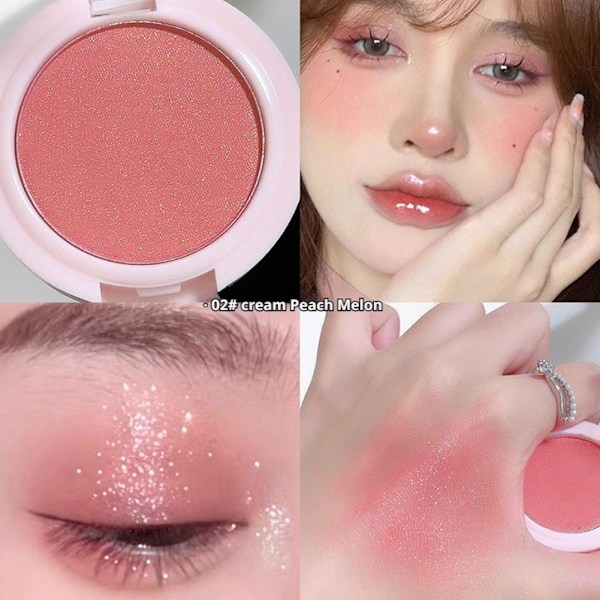 Ansiktsmatt Rouge Blush Vattentät Långvarig Ljusare Kontur Kind Blushe GX 2# 1.8g
