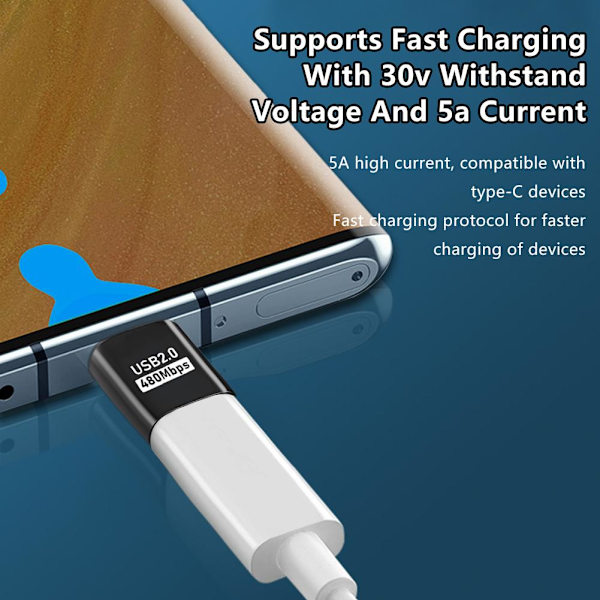 USB-C Type C Hane till USB 3.0 Type A Hona OTG Adapterkabel 2024 Konverterare T4I6  Silvery typec